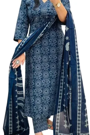 Rangnavi Women Pure Cotton Printed Kurta Set