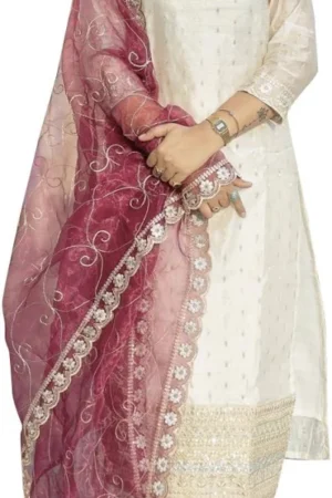 Chanderi Silk Embroidered Suit Set