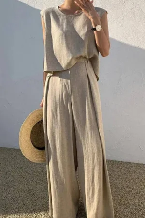 Miss Mosa Statement Linen Suit Women Set